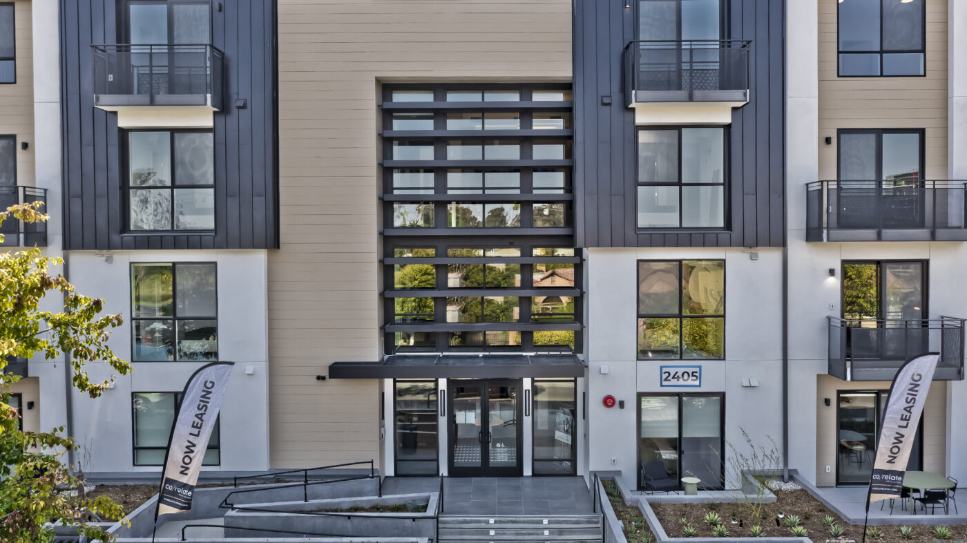 close shot of property building