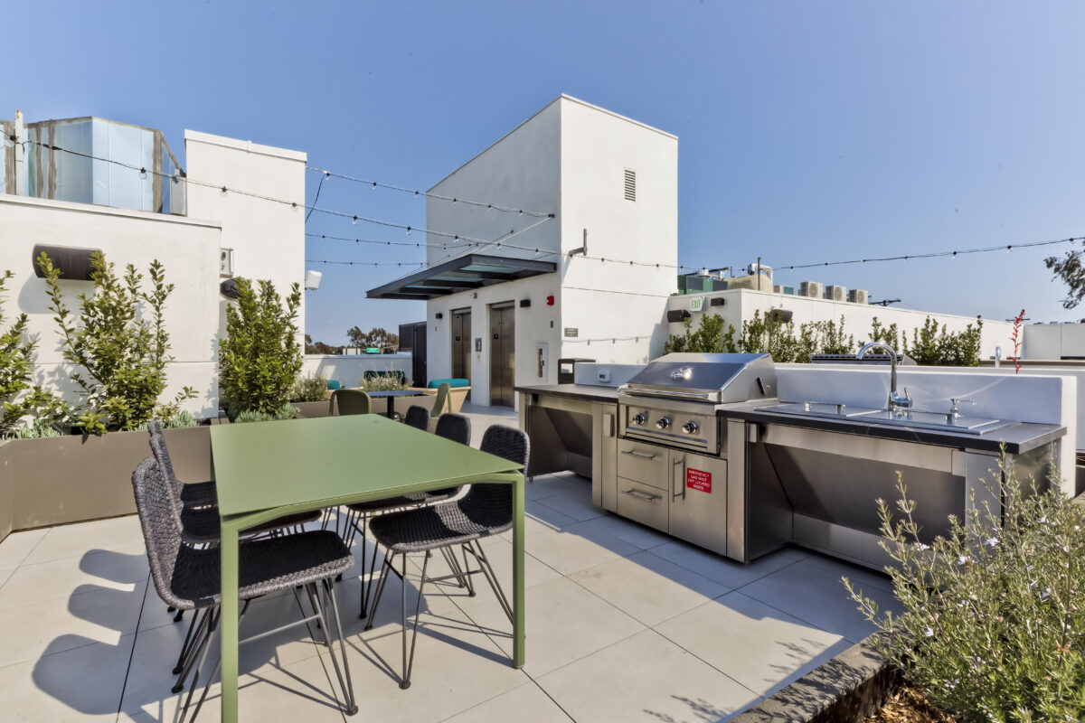 Rooftop grilling area