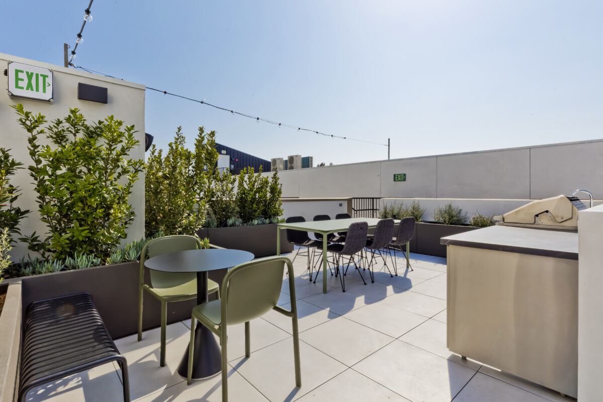 Rooftop grilling area